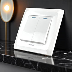 Belamy White 2 Gang 1 Way | BE-120-SW