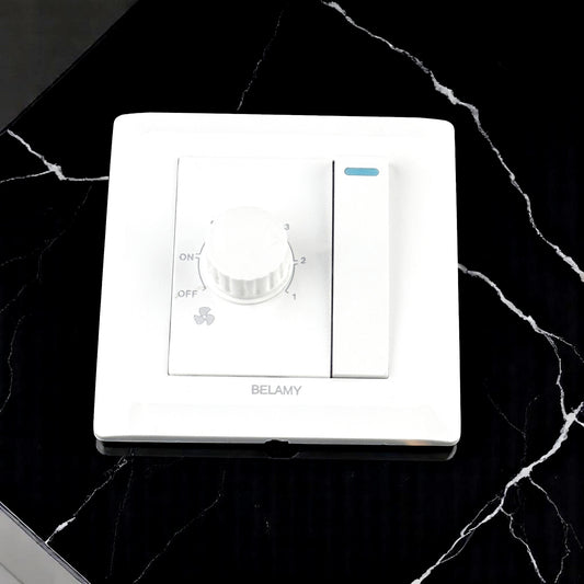 Belamy White Fan Dimmer With Switch | BE-126-SW