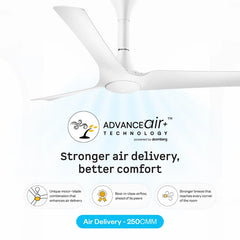 Atomberg Aris Gladius Smart 1200mm Ceiling Fan with IoT & Remote (Marble White) | AT-166