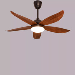 Breezelux 48" Modern Decorative Silent ABS Blade under light Remote Ceiling Fan (Wooden Grain) BL-2529