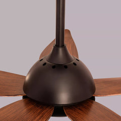 Breezelux 48" Modern Decorative Silent ABS Blade under light Remote Ceiling Fan (Wooden Grain) BL-2529