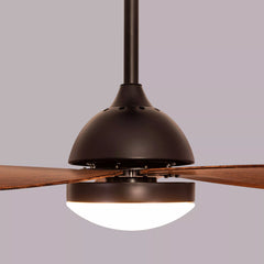 Breezelux 48" Modern Decorative Silent ABS Blade under light Remote Ceiling Fan (Wooden Grain) BL-2529