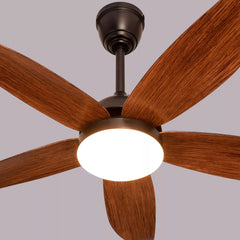 Breezelux 48" Modern Decorative Silent ABS Blade under light Remote Ceiling Fan (Wooden Grain) BL-2529