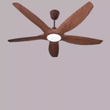 Breezelux Alpha 60" Modern Decorative Silent ABS Blade Underlight with Remote Ceiling Fan (Wood Grain) BL-2370-B