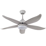 Qulik Q-6527-LW 56-Inch Modern Decorative Ceiling Fan with ABS Blades and Underlight in Wooden Grain