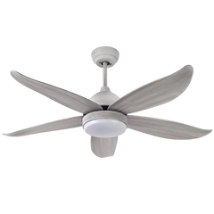 Qulik Q-6527-LW 56-Inch Modern Decorative Ceiling Fan with ABS Blades and Underlight in Wooden Grain