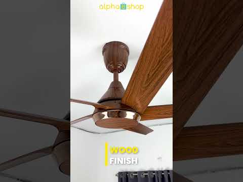 Qulik Alpha Edge 5B 53"- Decorative Energy Saving BLDC Remote Control Ceiling Fan (Dark Wood) | Q-6577-DW