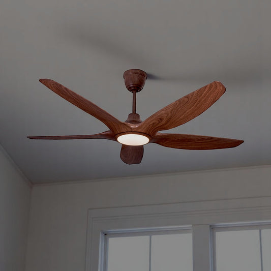 Yamada 60" Dark Wood Underlight Remote Ceiling fan | Y-522