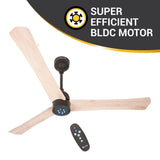 Atomberg Renesa Smart + 48"  BLDC Motor with Remote Energy Saving  IOT Enable Ceiling Fan (Natural Oak Wood) AT-120
