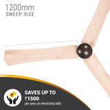 Atomberg Renesa Smart + 48"  BLDC Motor with Remote Energy Saving  IOT Enable Ceiling Fan (Natural Oak Wood) AT-120