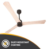 Atomberg Renesa Smart + 48" 35 Watt BLDC Motor with Remote Energy Saving  IOT Enable Ceiling Fan (Natural Oak Wood) AT-120