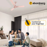 Atomberg Erica 48'' 35 W BLDC motor Energy Saving Anti-Dust Speed Indicator Light Ceiling Fan with Remote Control  ( Lotus Pink ) AT-111