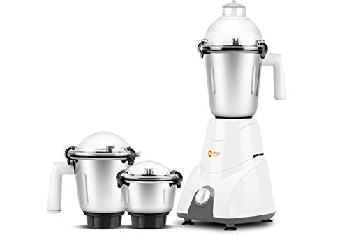 Orient Amaze 600-Watt Mixer Grinder with 3 Jars (White/Grey) O-1010-MG