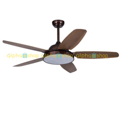 Yamada Alpha 52" Walnut Brown underlight Remote Ceiling fan Y-501