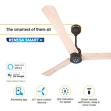 Atomberg Renesa Smart + 48"  BLDC Motor with Remote Energy Saving  IOT Enable Ceiling Fan (Natural Oak Wood) AT-120