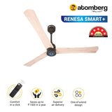 Atomberg Renesa Smart + 48"  BLDC Motor with Remote Energy Saving  IOT Enable Ceiling Fan (Natural Oak Wood) AT-120