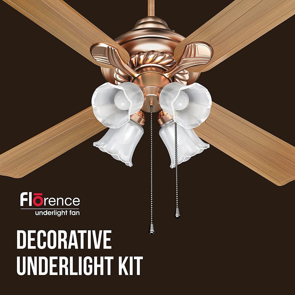 Havells Florence Underlight 48" Ceiling Fan (Walnut Black Antique Copper)