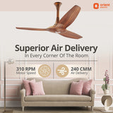 Orient Aeroquite 48" Silent Powerful Ceiling Fan (Wooden Finish) O-193