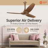 Orient AeroQuite BLDC Energy Saving With Remote 48" (Caramel Brown) O-163 - Ceiling Fan - Best Ceiling Fan Price in Bangladesh  | Alphaeshop.store