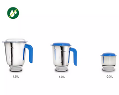 PHILIPS Mixer Grinder with 3 Jars, 600 Watt - HL7555/00 (Celestial Blue/ Bright white) PH-1016-MG