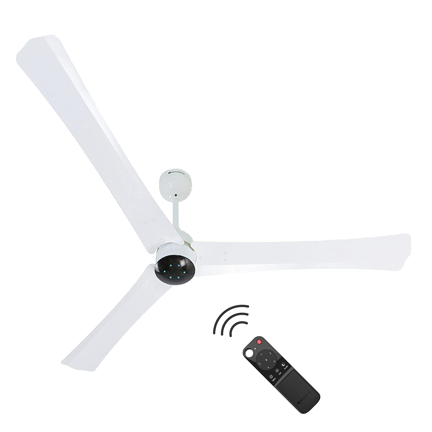 Atomberg Renesa+ 48" 32W BLDC motor Energy Saving Anti-Dust Speed Indicator Light  Ceiling Fan with Remote Control (Pearl White) AT-101
