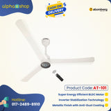 Atomberg Renesa+ 56" 32W BLDC motor Energy Saving Anti-Dust Speed Indicator Light  Ceiling Fan with Remote Control (Pearl White) AT-101Atomberg Renesa+ 48" 32W BLDC motor Energy Saving Anti-Dust Speed Indicator Light  Ceiling Fan with Remote Control (Pearl White) AT-101