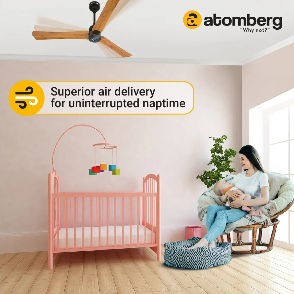 Atomberg Renesa+ 56" 35 Watt BLDC motor Energy Saving Anti-Dust Speed Indicator Light  Ceiling Fan with Remote Control (Golden OakWood) Pack  AT-102 - Ceiling Fan - Best Ceiling Fan Price in Bangladesh  | Alphaeshop.store