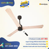 Atomberg Renesa+ 48 " 35W BLDC motor Energy Saving Anti-Dust Speed Indicator Light Ceiling Fan with Remote Control (Natural Oakwood) AT-103