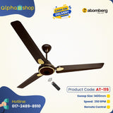 Atomberg Efficio+ 48" 35W BLDC motor Energy Saving Anti-Dust Speed Indicator Light Ceiling Fan with Remote Control (Earth Brown) AT-115