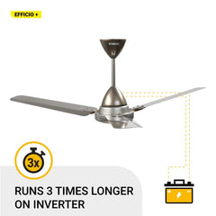 Atomberg Efficio+ 48" 35W BLDC motor Energy Saving Anti-Dust Speed Indicator Light Ceiling Fan with Remote Control (Sand Grey) AT-116