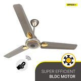 Atomberg Efficio+ 48" 35W BLDC motor Energy Saving Anti-Dust Speed Indicator Light Ceiling Fan with Remote Control (Sand Grey) AT-116