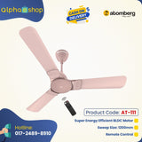 Atomberg Erica 48'' 35 W BLDC motor Energy Saving Anti-Dust Speed Indicator Light Ceiling Fan with Remote Control  ( Lotus Pink ) AT-111