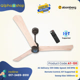 Atomberg Renesa Smart + 48"  BLDC Motor with Remote Energy Saving  IOT Enable Ceiling Fan (Natural Oak Wood) AT-120