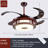 Luxury 42 " Modern Ceiling Fan with 36W led Light, Remote Control Noiseless  Chandelier Fan ( Brown ) CF - 674