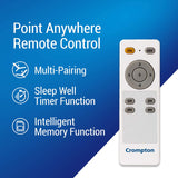 Crompton Silent Pro Enso Smart 48" BLDC Remote Control Ceiling Fan (All White) C-204