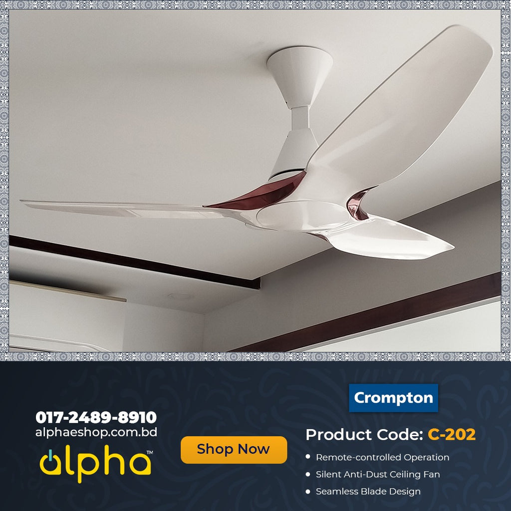 Crompton Silent Pro Enso Smart 48″ BLDC Remote Control Ceiling Fan (Silk White) C-202