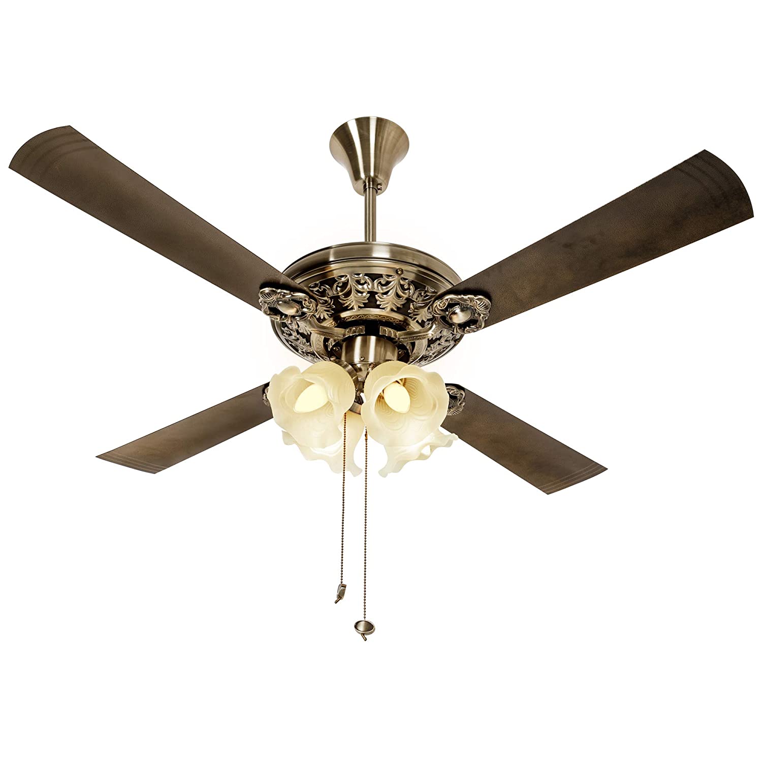 Crompton Nebula Ceiling Fan with Decorative Lights - 48" (Antique Brass) C-214