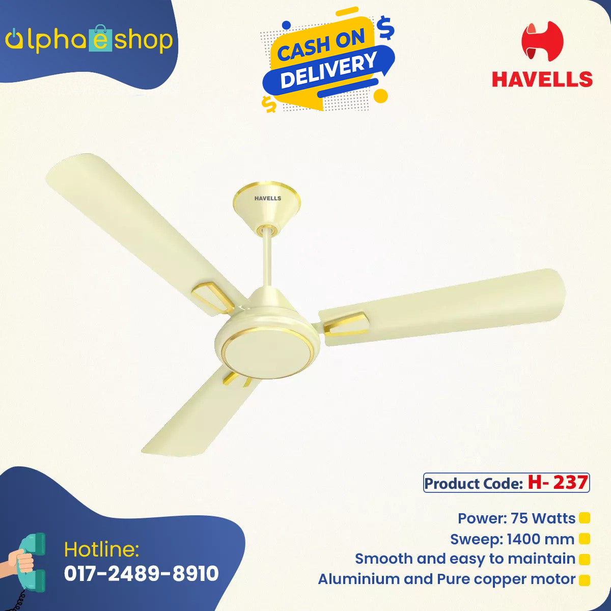 Havells CREW DECO 56'' Ivory H-237