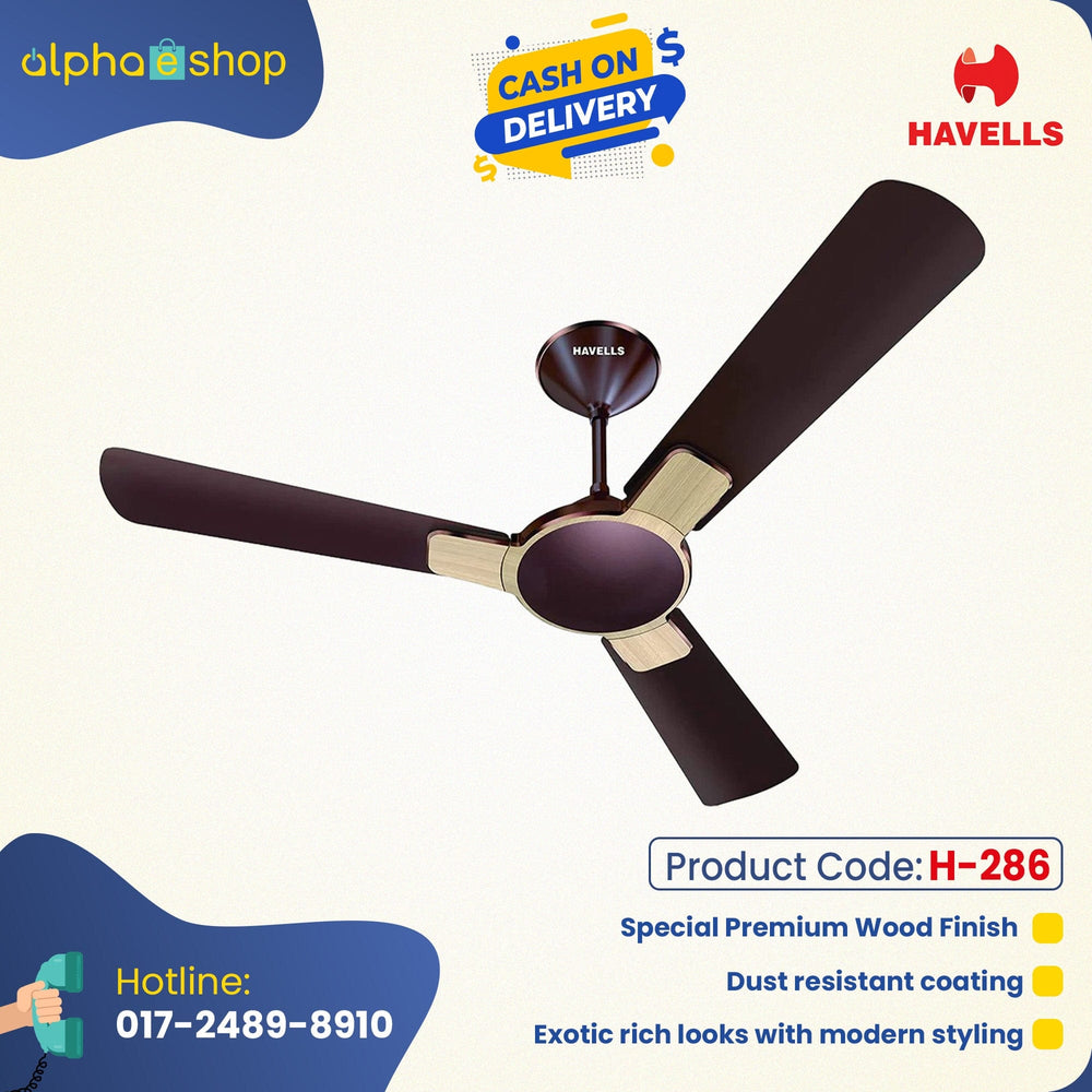 Havells ENTICER WOOD 48" Ceiling Fan ( Oakwood ) H-286