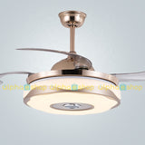 Luxury Chandelier 42" Golden White 3 color Underlight with Remote control Ceiling fan CF-605