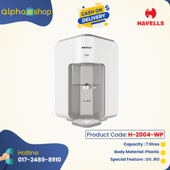 Havells FAB 7 Litre Absoulety Safe RO + UV Water Purifer with 7 Stages, Patented Corner/Wall mounting (Grey and White) H-2004-WP