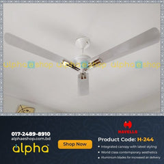 Havells SAGITTAL 53'' (Pearl White Chrome) H-245 - Ceiling Fan - Best Ceiling Fan Price in Bangladesh  | Alphaeshop.store