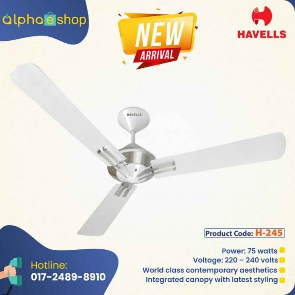 Havells SAGITTAL 53” (Pearl White Chrome) H-245