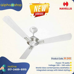 Havells SAGITTAL 53” (Pearl White Chrome) H-245