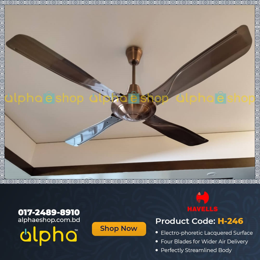 Havells YORKER 53'' (Antique Copper) H-246 - Ceiling Fan - Best Ceiling Fan Price in Bangladesh  | Alphaeshop.store