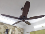 SK Iris 56" Inverter with Remote Ceiling fan Black Wooden SK-208