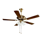 Crompton Jupiter 48" Decorative Ceiling Fan with Lights (Brass) C-214