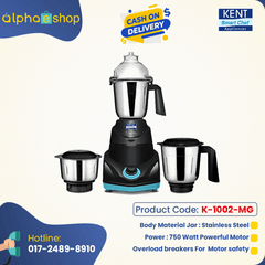 KENT TrueMix-W 750 W 3 in 1 Mixer Grinder ( Black ) K-1002-MG