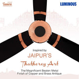Luminous Jaipur Tamra 48 Designer Energy Saving Ceiling Fan (Abu Black) L-228