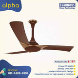 Luminous Raptor 48'' (Tuscan Red) L-197 - Ceiling Fan - Best Ceiling Fan Price in Bangladesh  | Alphaeshop.store